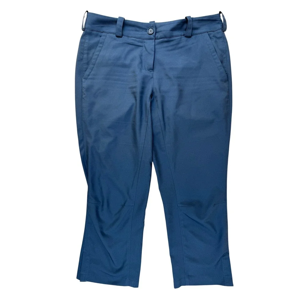 Nike 6 Golf Pants Blue Tour Performance Dri-FIT Cropped Trousers Polyester